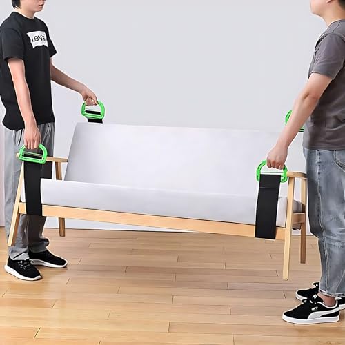 2 Stück Tragegurte Umzug Verstellbare Transportgurt für 1 oder 2 Personen Umzugsgurte Tragegurt für Pflanzkübel Multifunktionaler Shoulder Dolly Geeignet für Haushalts und Büroumzüge