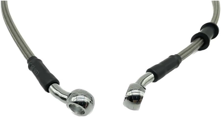Brake Oil Hose Line Motorcycle Hydraulic Reinforced Brake Clutch Oil Hose Cable Line Pipe Silver 30Cm To 220Cm 28° 10Mm For Atv For Dirt Pit For Racing For Bike