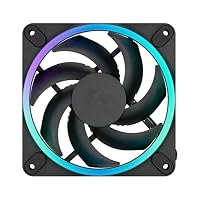 Fractal Design Momentum 12 RGB - Leiser PC-Gehäuselüfter - 120 mm - ARGB Gen 2-16 LEDs - Flüssigkristallpolymer (LCP) Flügel - Fluiddynamisches Lager (FDB) - Kühlleistung - Schwarz - 3er-Pack – Ansicht 2