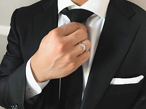 Sterling Silver Plain Dome Wedding Band for Men and Women, Made In USA - Custom Text Personalized Ring, 3mm to 8mm Width, Size 4-134