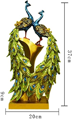 Peacock Figurine Desktop Statue Modern Peacock Ornament Desk Table Statue For Home Bedroom Living Room Garden Office - Style 01 #TOP1