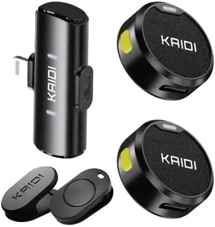 Kaidi Microfone de Lapela KMF4 com Imã Anti Ruído, Formato Redond...