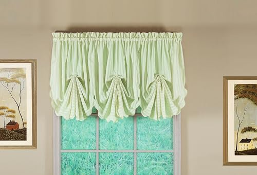 Today's Curtain, Silhouette Stripe Sheer Fan Insert, Sage, 30" W x 40" L