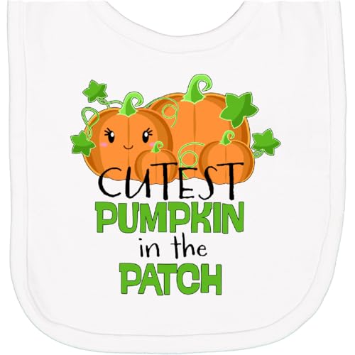inktastic Cutest Pumpkin in the Patch Newborn Bib