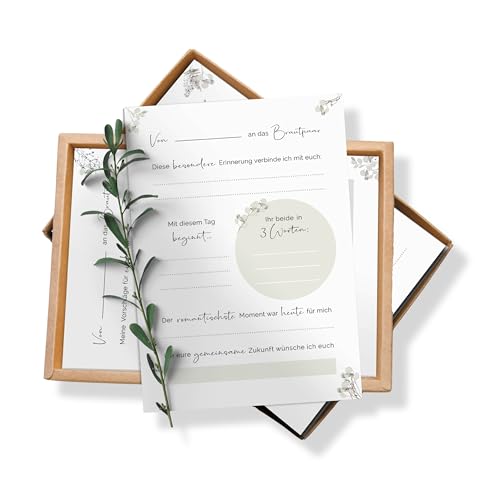 50 Gästebuch Karten für die Hochzeit mit Box | 5