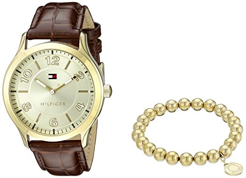 Tommy Hilfiger Women's 1770013 Gold-Tone Watch Set