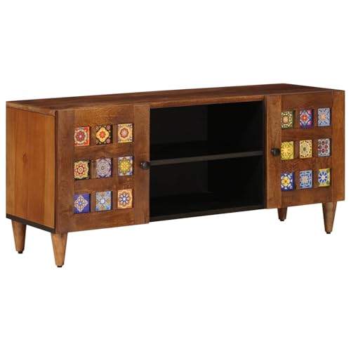 【Design moderno】 Questo mobile TV elegante diventa il punto focale di ogni soggiorno. La sua forma rettangolare e il design snello si adattano perfettamente a interni contemporanei, fornendo sia appeal che praticità. Come mobile versatile, arricchisce gli spazi in modo formale e funzionale con parole chiave come mobile TV, unità di stoccaggio moderna e arredamento in mango.