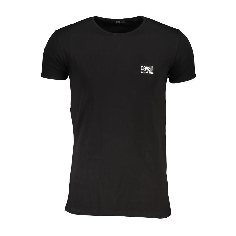 Cavalli Class Black Cotton Men's T-Shirt, Black, Large
