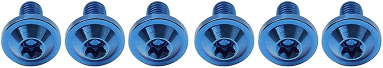 GZYF 6 tornillos de cabeza avellanada Torx de aleación de titanio M6*10 mm, color azul