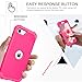 BENTOBEN for iPhone SE 2022 Case and iPhone SE 2020 Case, Heavy Duty 3 in 1 Full Body Rugged Shockproof Hybrid Hard PC Soft Rubber Girls Women Boys Cover for iPhone SE 3rd/2nd Gen, Hot Pink