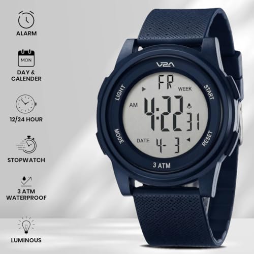 Image of V2A Nova X 2810 Digital Watch for Kids & Teens | Large Easy-Read Display | Alarm Stopwatch Backlight | TPU Sport Strap | 30M Water Resistant | Boys Girls Everyday Watch