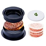 TDHDIKE 3-in-1 Stuffed Burger Press with 100 Free Burger Papers, Works Best for Stuffed Burgers, Sliders, Regular Beef Burger, BBQ Grilling & Gourmet Kitchen Tool