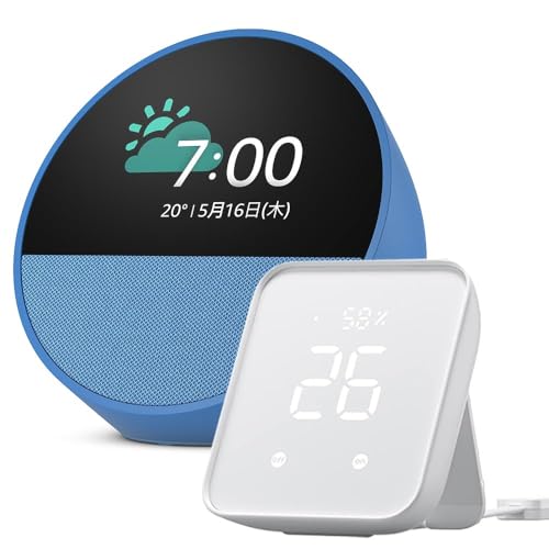 �y�Z�b�g�����zEcho Spot �I�[�V�����u���[ + SwitchBot �X�}�[�g�����R�� Hub 2