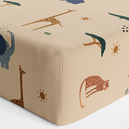 Premium Baby Fitted Crib Sheet - Pack Of 1 For Standard Crib And Toddler Mattress Bedding, 100% Soft Organic Cotton, 28" X 52" Standard Size - Baby Crib Sheets For Boy And Girl, Breathable & Stretchy #TOP27