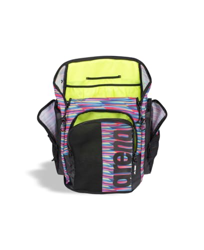Image of ARENA Spiky III Backpack 45 Swimming Athlete Sports Gym Rucksack Large Training Gear Equipment Swim Bag for Men and Women, 45 Liters, Racing Stripes
