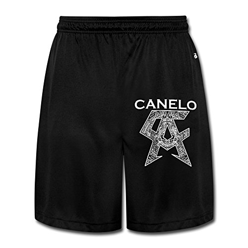 M07H Men's Cute Canelo Alvarez CA Boxing Fighter Jogging Shorts Black Size XL