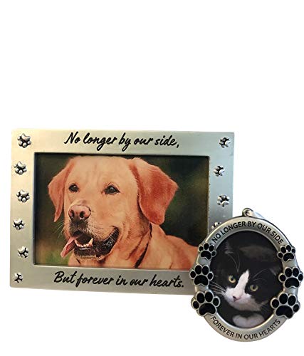 Pet Memorial Picture Frame Gift Set Keepsake for Dog or Cat, Perfect Loss of Pet Gift for Remembrance and Healing