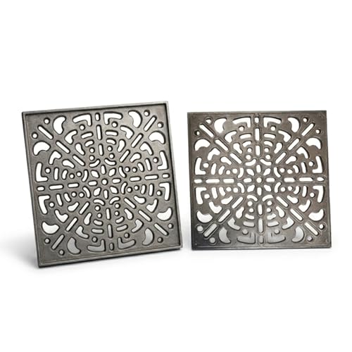 LUNA WAY CAST IRON - Grille de Ventilation en Fonte pour Cheminée et Poêle | Design Moderne et Intemporel | Convient pour Hottes, Ventilation, Poêles |...