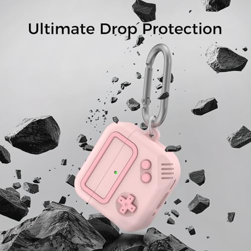 Image of TRONWIN AirPods 4 Case, Silicone Game Design 2024 Case for Apple AirPods 4 Generation with Active Noise Cancellation, Cute Case Cover for AirPod 4 Gen for Women /Men (Pink)