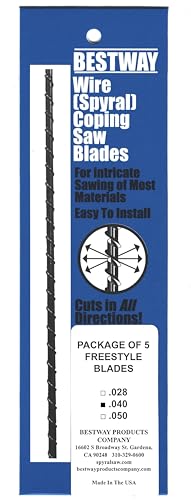 Freestyle Coping Saw Blades with 360° Tooth - Cuts in All Directions - 6 inches Long - Made in The USA (.040")