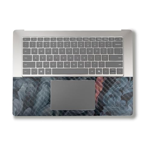 Image of Carbon Fiber Laptop Skin Compatible with Surface Laptop 7 15 inch (2024) - Storm Cloud - Premium 3M Vinyl Protective Wrap Decal Cover - Easy to Apply | Crafted in The USA by MightySkins