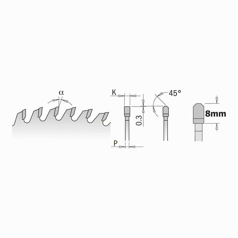 CMT Orange Tools 281.696.12M - Sierra Circular Laminado y Aglomerado Chrome HW 300x3.2/2.2x30 Z96 TCG 5pos