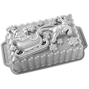 Nordic Ware NW 90848 Santas Sleigh Loaf Pan Baking Tin Aluminium Grey