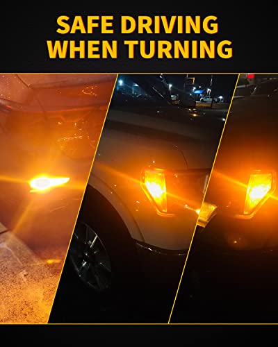 Auxlight 7440 T20 Led Bulbs Extremely Bright 7440Na 7441 W21W Wy21W 992 Canbus Error Free Replacement For Turn Signal Lights, 2200K Amber Yellow (Pack Of 2) #TOP6