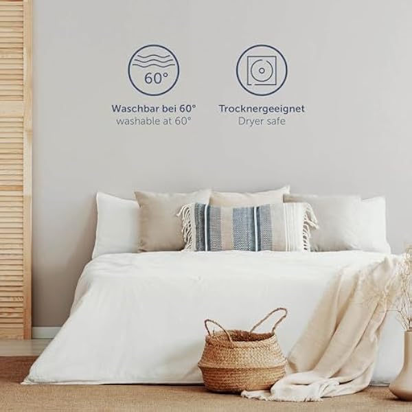 Blumtal Простыня с резинкой из 100% хлопка, 180x200 см, белая — для матрасов толщиной до 25 см, сертификат OEKO-TEX