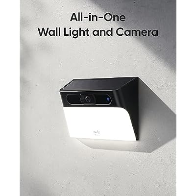 eufy Security Solar Wall Light Cam S120, Solar Security Cameras Wireless Outdoor, Built-in 8GB Storage, Forever Power, Motion Activated Light, AI Detection, IP65 Waterproof, Spotlight, No Monthly Fee
