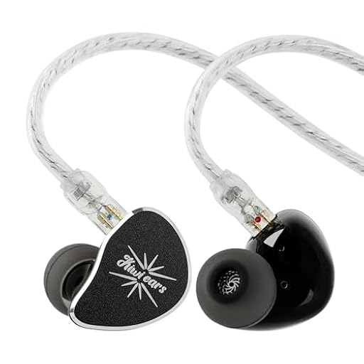Linsoul Kiwi Ears Belle In Ear Monitor con Controlador Dinámico DLC de 10mm, Auriculares con Cable Plateado de Doble Capa, IEM Profesional para Escenario/Gaming/Producción Musical (Sin Mic, Negro) | Ya disponible en tu tienda friki favorita! En mundofriki.es!