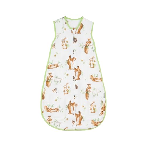 Image of Toddler Muslin Cotton Sleep Sack 0.5-0.7 TOG Sleeveless Unisex Wearable Blanket for Baby & Toddler (2-3T), Breathable Lightweight with 4-Layer Front & 2-Layer Back, All-Season Sleeping Bag