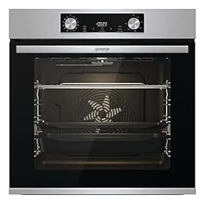 Gorenje BOS 6737 E13X Einbau-Backofen / 77 Liter/Heißluft/ExtraSteam/GentleClose & Open/EcoClean/Air Fry/PizzaMode/PerfectGrill/Teleskopauszüge/Inox-Look, Grau