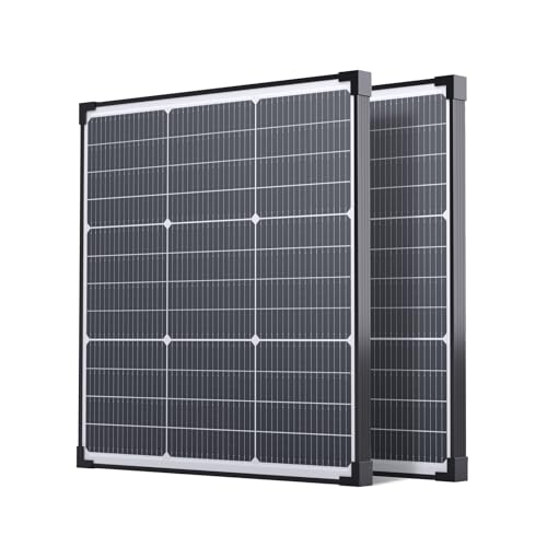 Callsun 2PCS 50 Watt Solar Panel 12V, N-Type 16BB 100W Solar Panel,25% High Efficiency Monocrystalline PV Modules,Ideal for RV,Trailer, Camper, Marine, Rooftop,Off-Grid (50w 2 Pack)