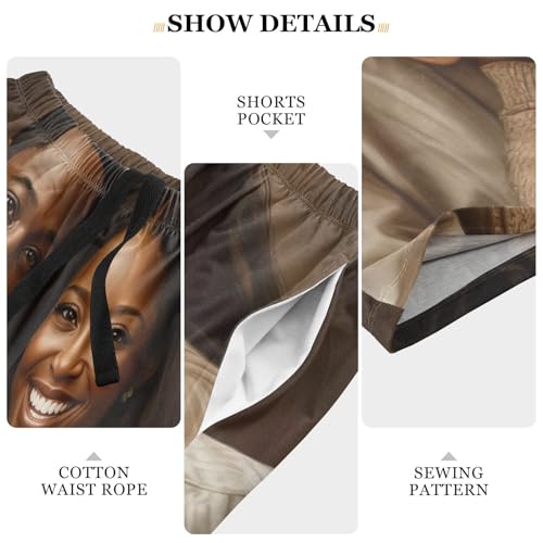 Men's Space Astronaut Cat Funny Pajama Shorts with Pocket and Drawstring S 202b4736 5