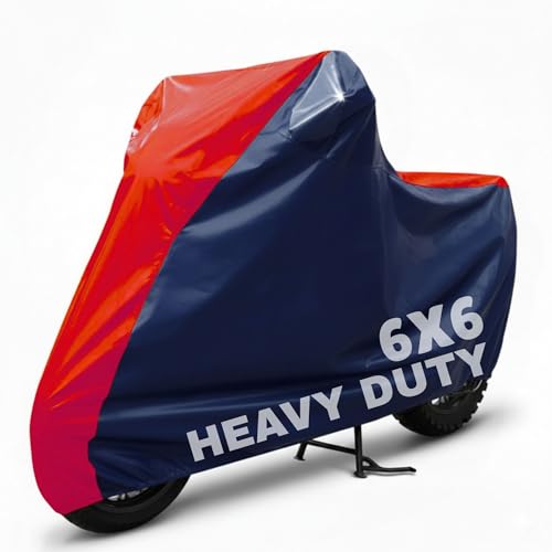 6X6 Heavy Duty Bike Cover for Pulsar 150, Dual Tone Red & Blue, A...