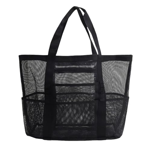 Bolsa tote grande de malla para piscina MUNSKT, bolsas de playa para mujer con bolsillo impermeable con cremallera, bolsa de viaje familiar para vacaciones de verano, bolsa de hombro reutilizable para