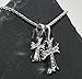 Gothic Double Cross Necklace, Silver Plated Goth Cross Necklace Y2K, Dainty Cross Choker Necklace for Women Men Silver Non Tarnish, Chrome Heart Chain Link 2000s Jewelry Gift