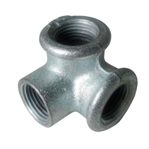 1pcs Industrial Cast Iron 3-Way Pipe Fitting Malleable Iron Side Outlet Elbow Tee 3/4 inch-2 inch(1 inch)