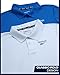 Reebok Boys Polo Shirt - 2 Pack Short Sleeve Collared Polo Shirts School Uniform for Boys - Athletic Performance Golf Shirts, Size 18-20, Bright Cobalt/White
