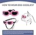 FORZENA Cute Summer Goggles for Dogs Anti-Fog Sunglasses Small Breed Eye Wear Protection with Adjustable Strap Goggles for Outdoor Riding Driving (Pink)