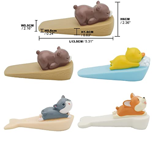 6Pcs Rabbit Hedgehog Bear Duck Cat Dog Animal Door Stopper Cute Door Stop Decorative Doorstop Door Wedge For Bottom Of Door #TOP6