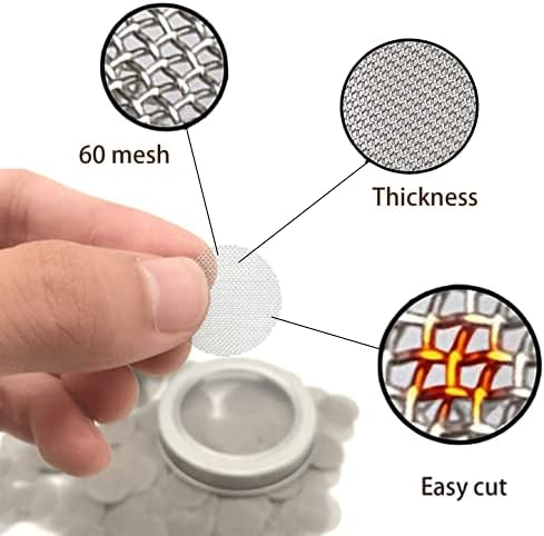 CCLKHY 80 Pcs Stainless Steel Smoking Screens Pipe, Screen Filters 15 mm, Pipe Filters Smoking Screens, Mesh Screens Gauzes Filter