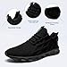 GDEBYZ Womens Mens Walking Tennis Shoes Slip On Running Sneakers Non Slip Casual Workout Athletic Gym Work Fitness Trainers Fashion Lightweight Comfortable Breathable US Black Size 6
