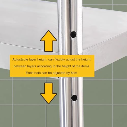 Altezza regolabile Overshelf Cucina Commerciale Preparazione Rack per Ristorante Tavolo da Lavoro HeavyDuty StoraSolution per la preparazione degli alimenti & nization