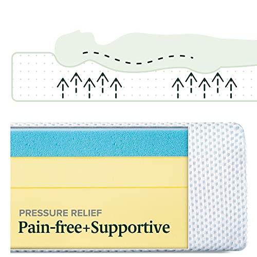 Zinus 10 Inch Green Tea Cooling Gel Memory Foam Mattress / Cooling Gel Foam / Pressure Relieving / Certipur-Us Certified / Bed-In-A-Box, Full #TOP4