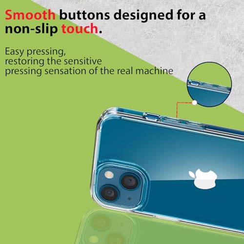 Image of KACA Clear Back Cover Case for Apple iPhone 13 |Case for iPhone 13|Shockproof Bumper TPU Protective Design|Apple iPhoone 13 Back Cover- Transparent