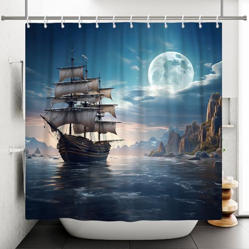 ASDCXZ Maritime Shower Curtain 180 x 180 cm - Image 4