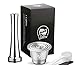 Cápsula de Café Recargable Reutilizable, Vansiho Acero Inoxidable Metal Recargable Cápsula de Café para Nespresso Machine con 1 Cuchara y 1 Pincel y 1 pisón