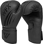 WFX Guantes de Boxeo Profesionales de Cuero para Artes Marciales Mixtas y Kickboxing, Saco de Boxeo para Entrenamiento de Muay Thai (10 oz)